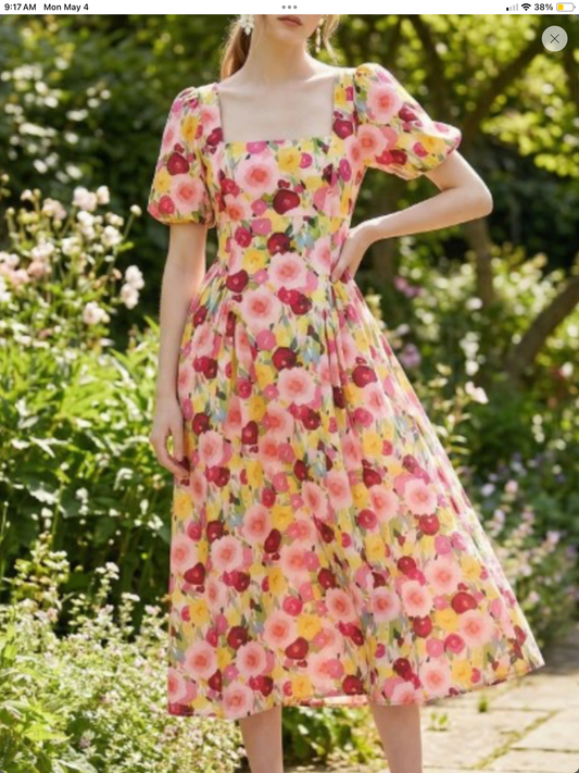 Flor pink Dress